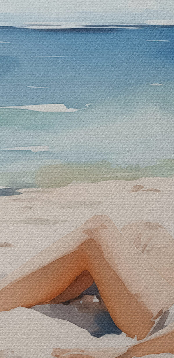 Woman sitting in a chair on a beach Woman sitting in a chair on a beach