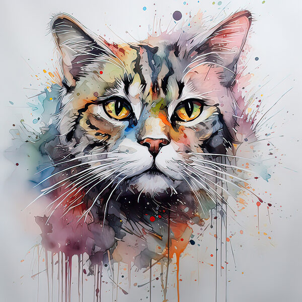 Painting of a cat Painting of a cat