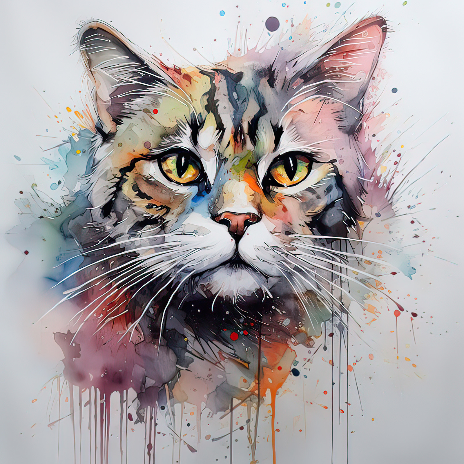 Painting of a cat Painting of a cat