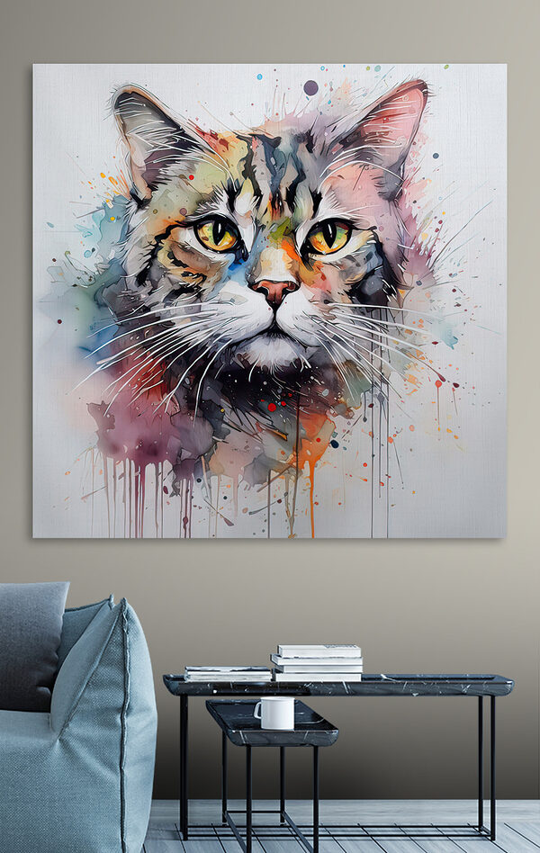 Painting of a cat Painting of a cat