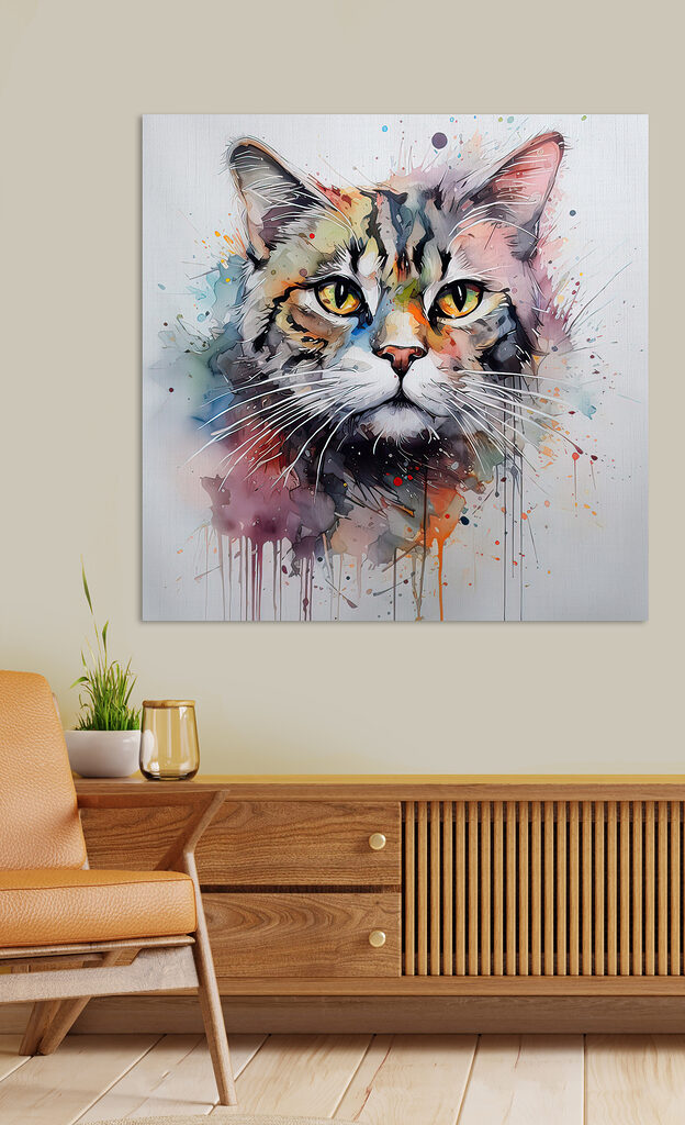 Painting of a cat Painting of a cat