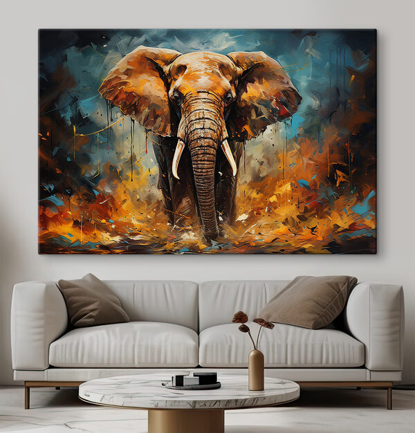 An elephant with tusks and dirt An elephant with tusks and dirt