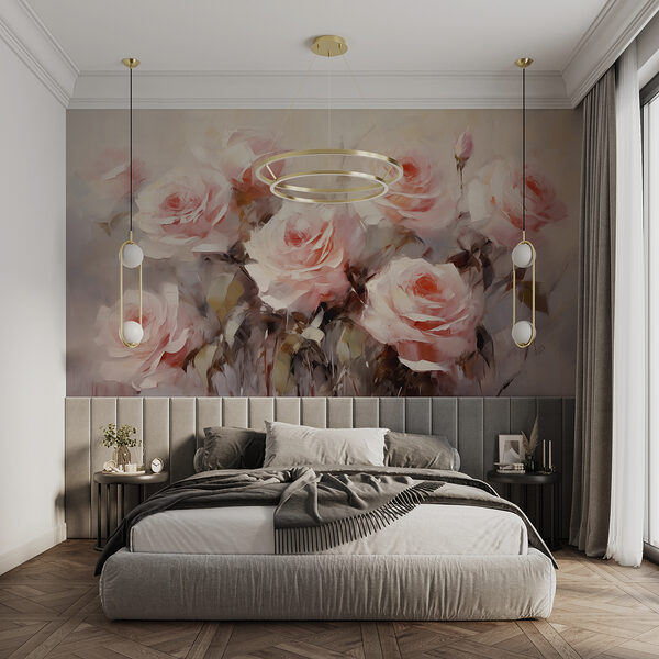 Pittura di rose rosa Pittura di rose rosa
