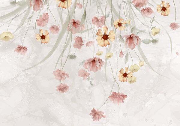 Pittura di fiori su sfondo bianco Pittura di fiori su sfondo bianco