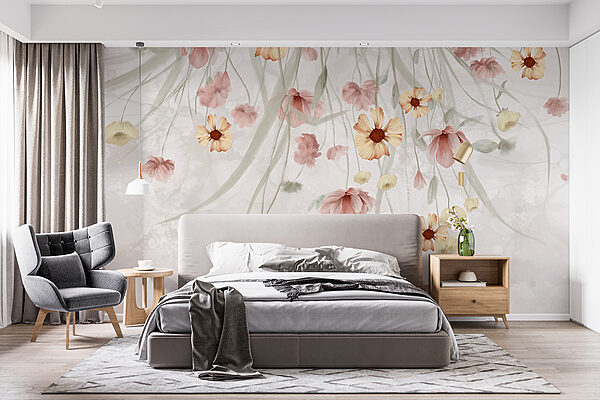 Pittura di fiori su sfondo bianco Pittura di fiori su sfondo bianco