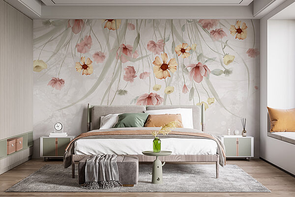 Pittura di fiori su sfondo bianco Pittura di fiori su sfondo bianco