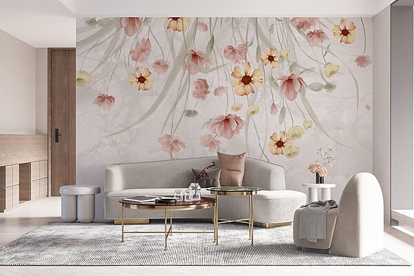 Pittura di fiori su sfondo bianco Pittura di fiori su sfondo bianco