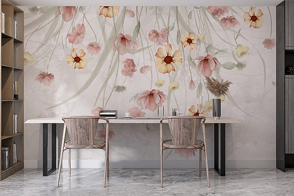 Pittura di fiori su sfondo bianco Pittura di fiori su sfondo bianco