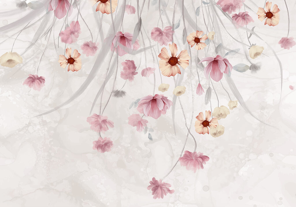 Pittura di fiori su sfondo bianco Pittura di fiori su sfondo bianco