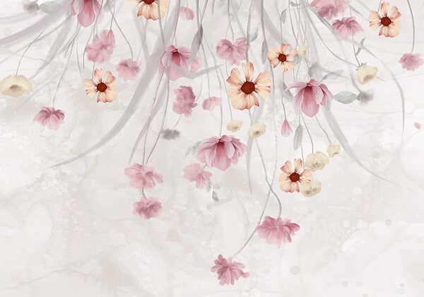 Pittura di fiori su sfondo bianco Pittura di fiori su sfondo bianco
