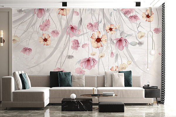 Pittura di fiori su sfondo bianco Pittura di fiori su sfondo bianco