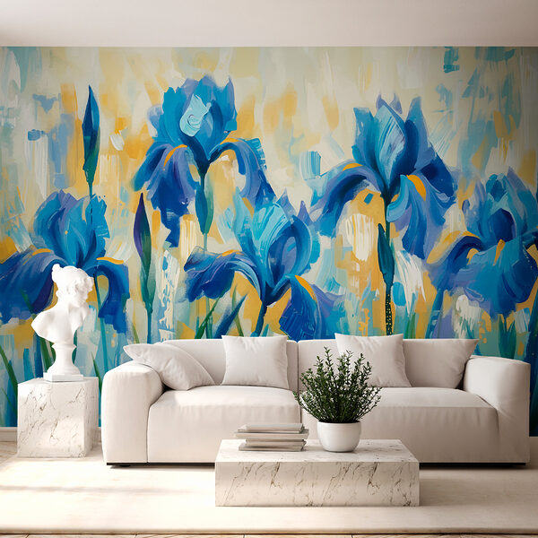 Pittura di fiori blu Pittura di fiori blu