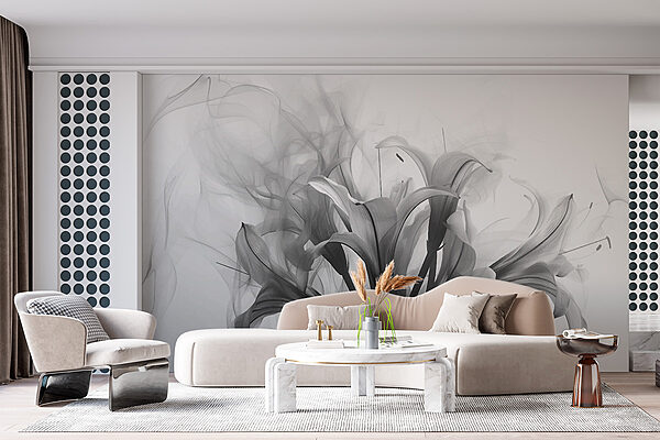 Immagine in bianco e nero di fiori Immagine in bianco e nero di fiori