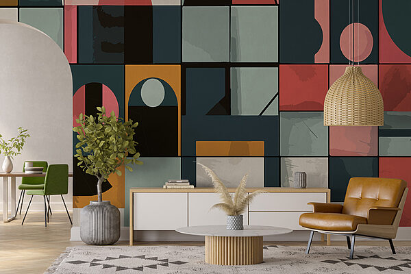 Motivo colorato con forme diverse Motivo colorato con forme diverse