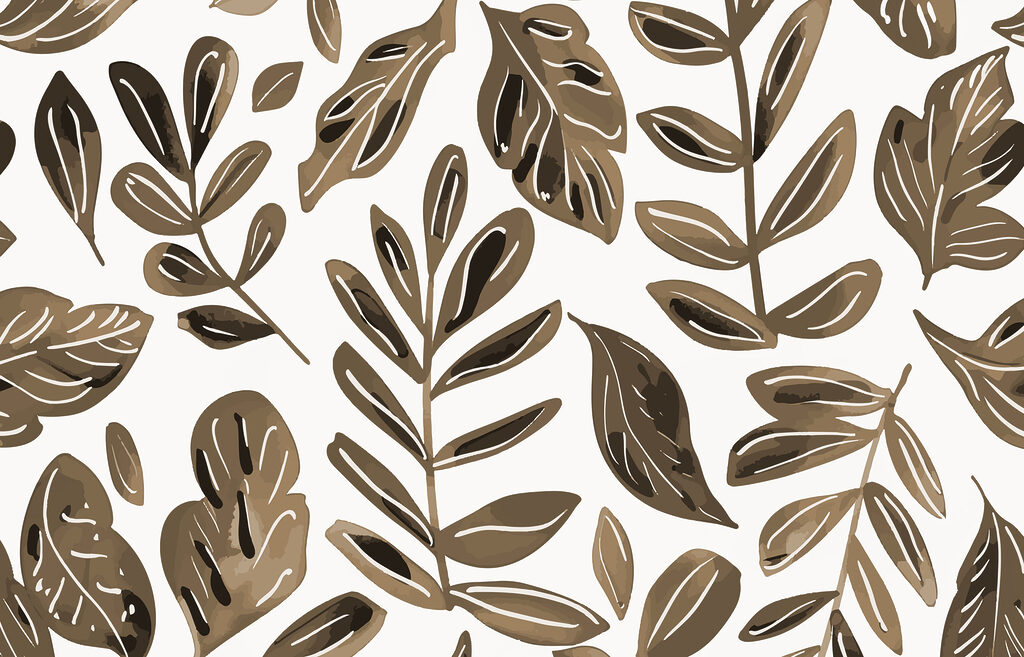 Pattern of brown leaves