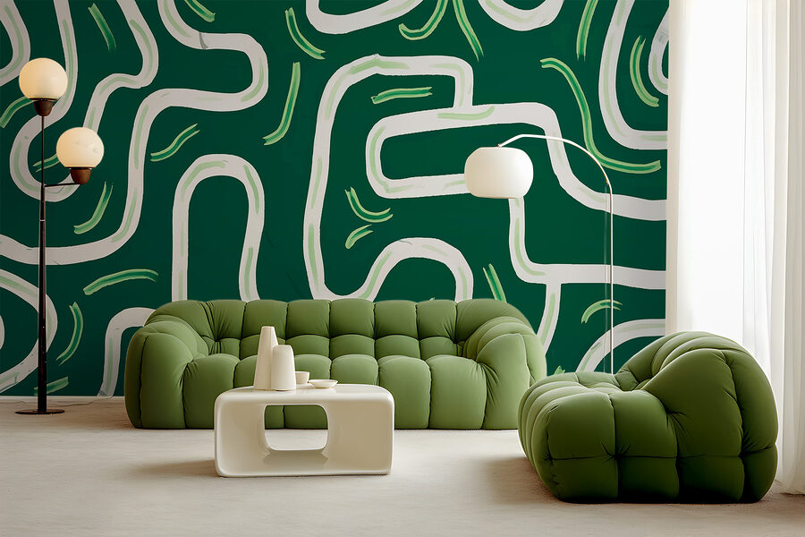 Labirinto verde e bianco Labirinto verde e bianco