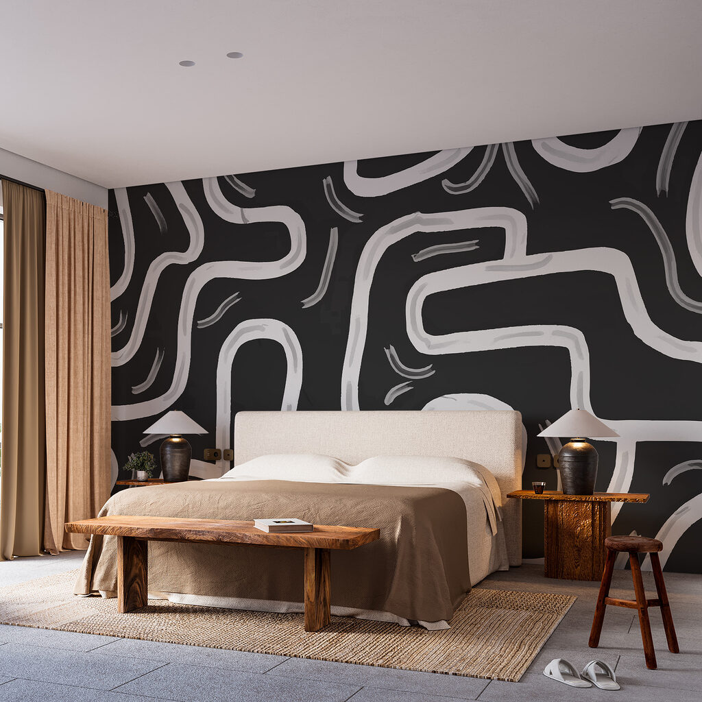 Black and white maze