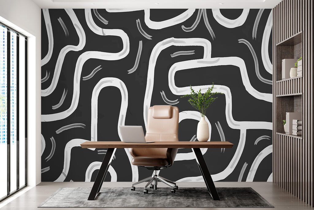 Black and white maze