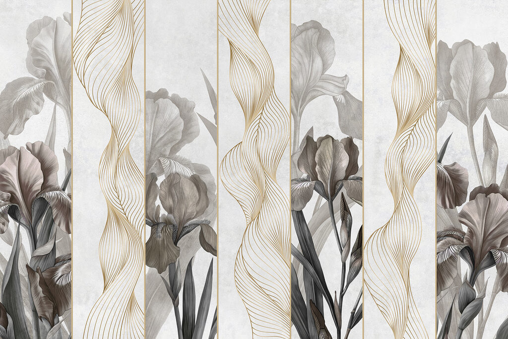 Onde eleganti e design floreale Onde eleganti e design floreale