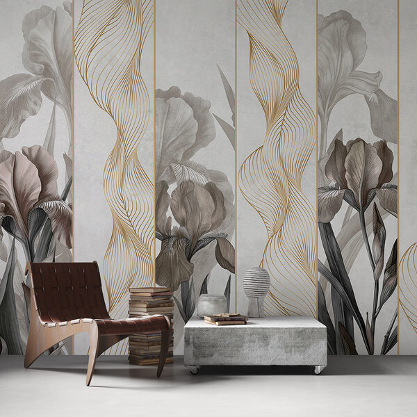 Onde eleganti e design floreale Onde eleganti e design floreale