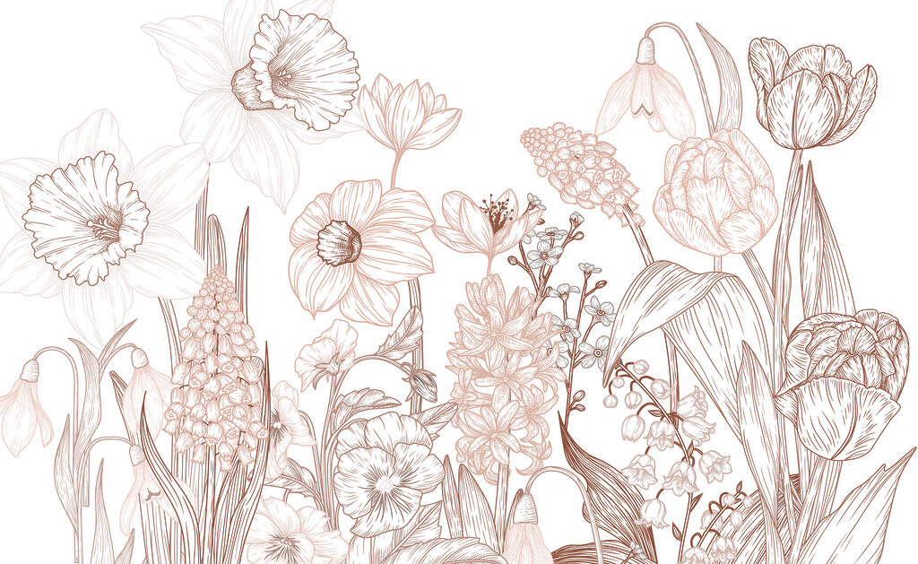 Disegno di fiori e foglie Disegno di fiori e foglie