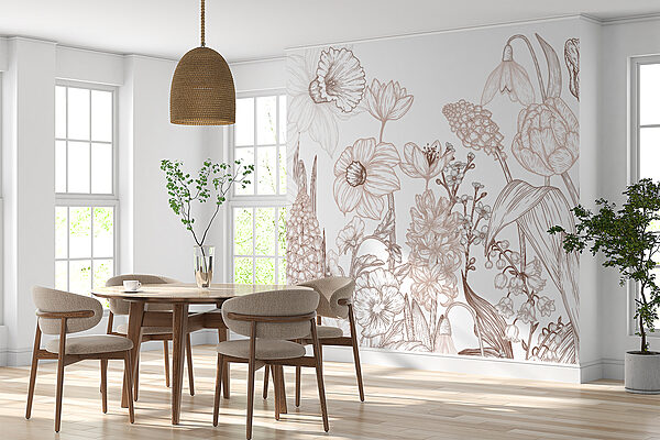Disegno di fiori e foglie Disegno di fiori e foglie