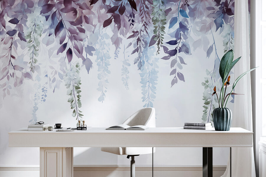 Pittura di foglie e fiori Pittura di foglie e fiori
