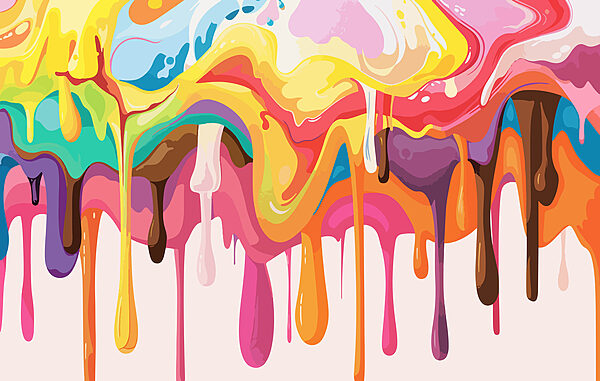 Vernice colorata che gocciola Vernice colorata che gocciola