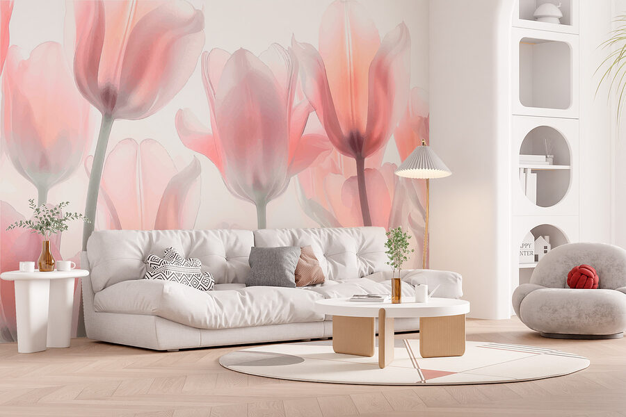 Gruppo di fiori rosa