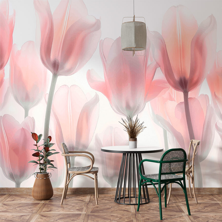 Gruppo di fiori rosa