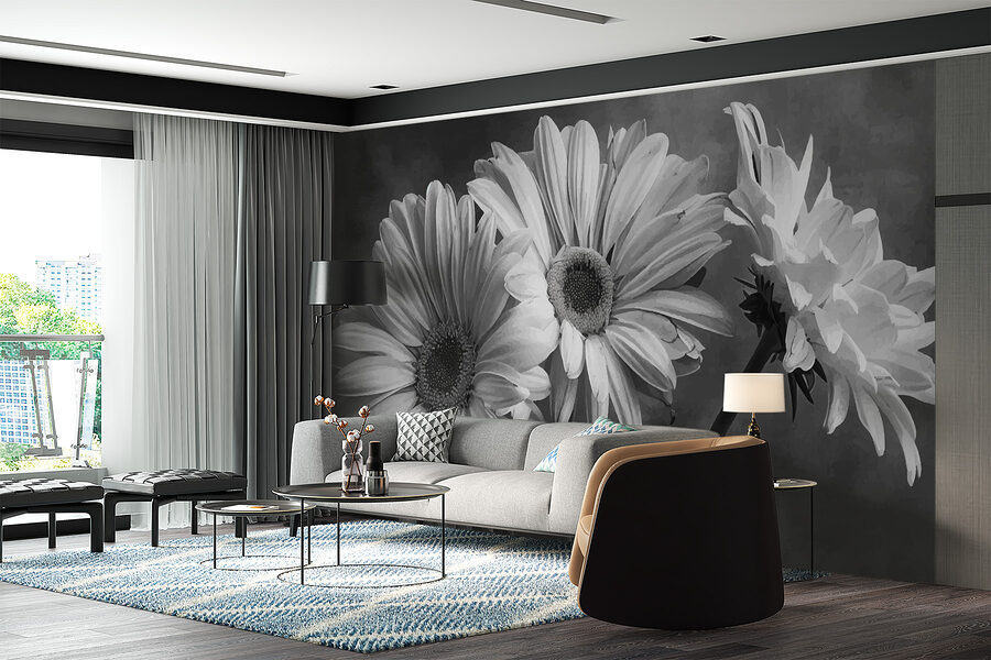 Gruppo di fiori con petali