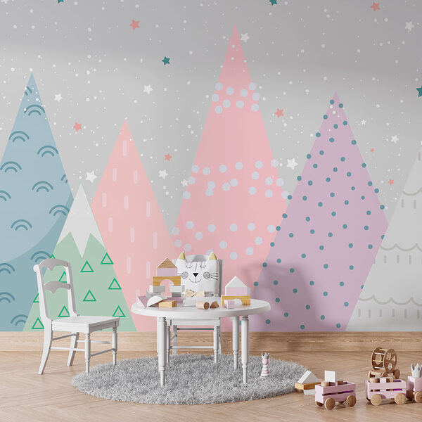 Gruppo di alberi con stelle Gruppo di alberi con stelle
