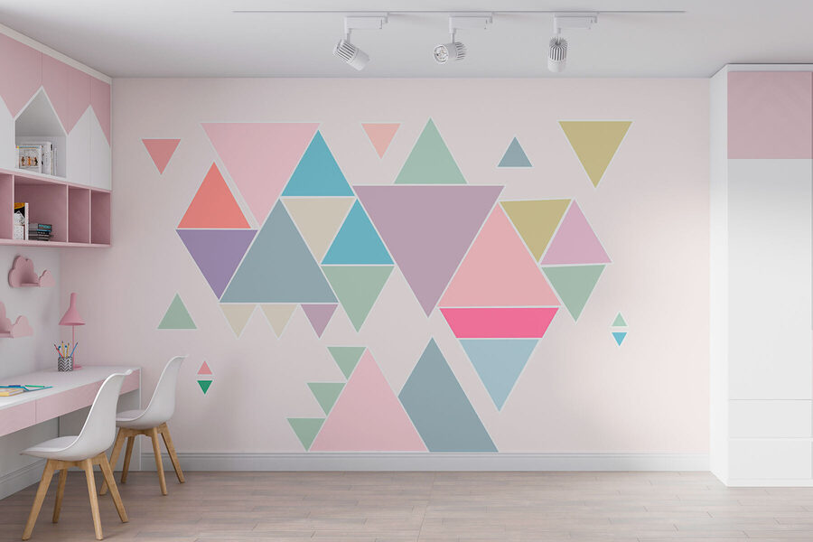 Gruppo di triangoli di colori diversi