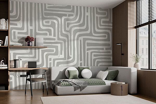 Labirinto grigio e bianco Labirinto grigio e bianco