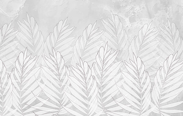Disegno a linee bianche di foglie Disegno a linee bianche di foglie