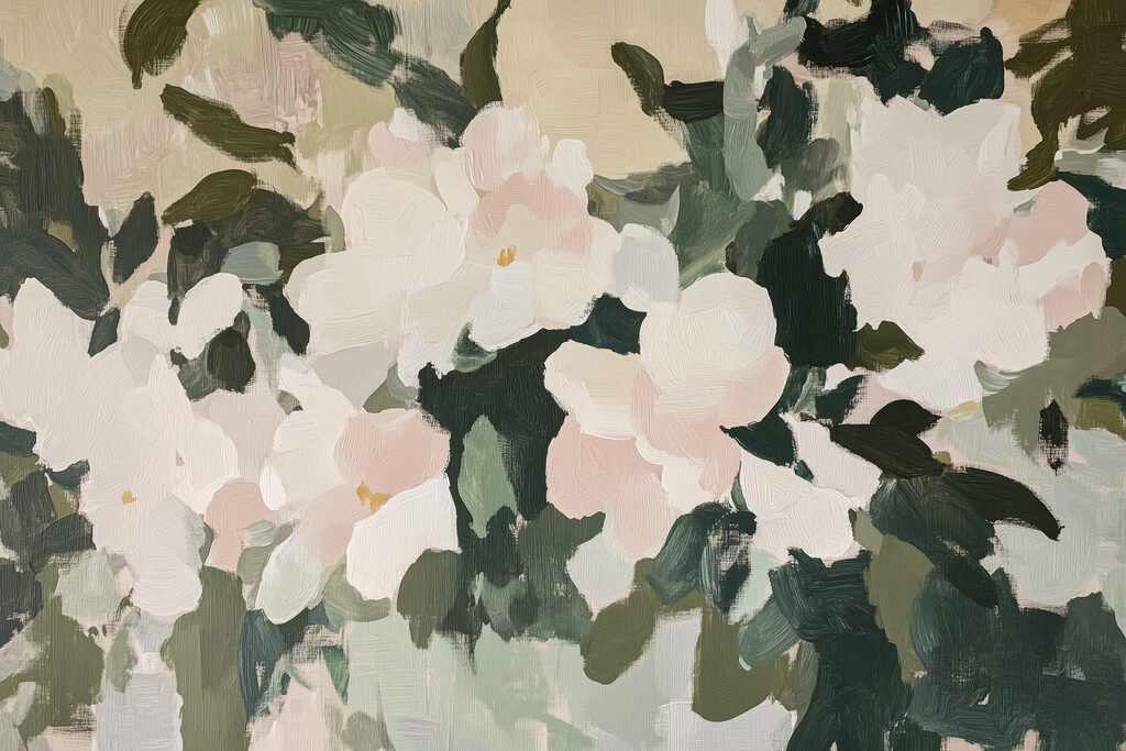Pittura di fiori e foglie Pittura di fiori e foglie