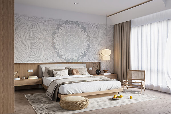 Mandala bianco e grigio Mandala bianco e grigio