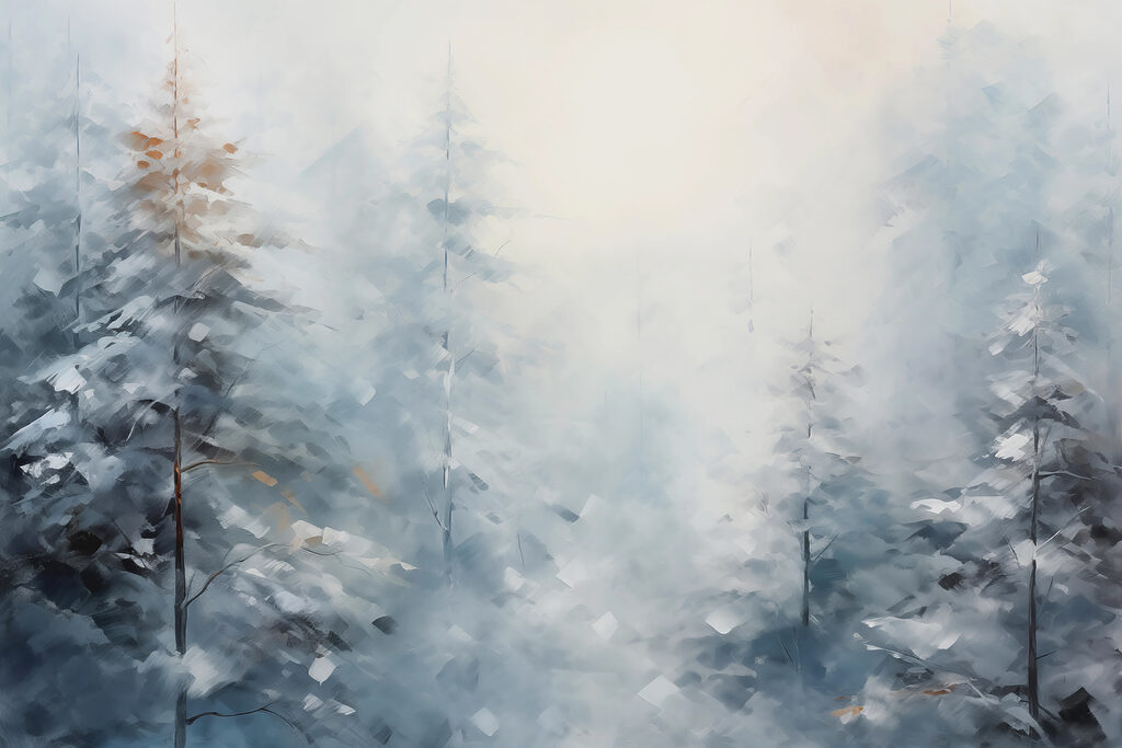 Alberi innevati in una foresta Alberi innevati in una foresta