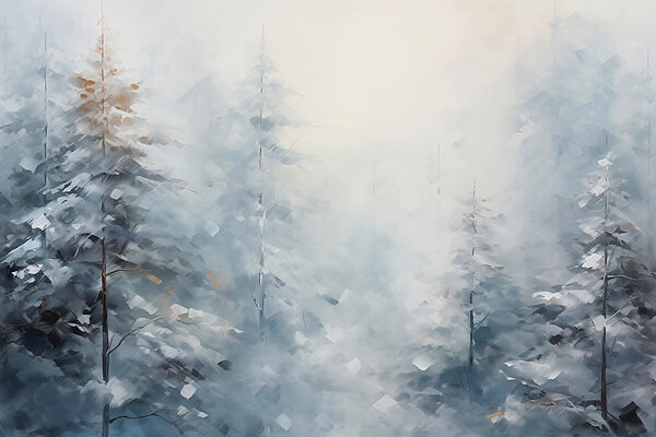 Alberi innevati in una foresta Alberi innevati in una foresta