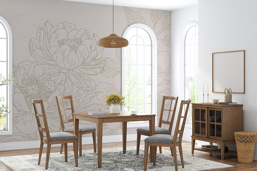 Disegno di fiori e foglie Disegno di fiori e foglie