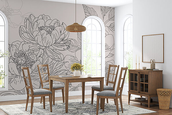 Disegno di fiori e foglie Disegno di fiori e foglie