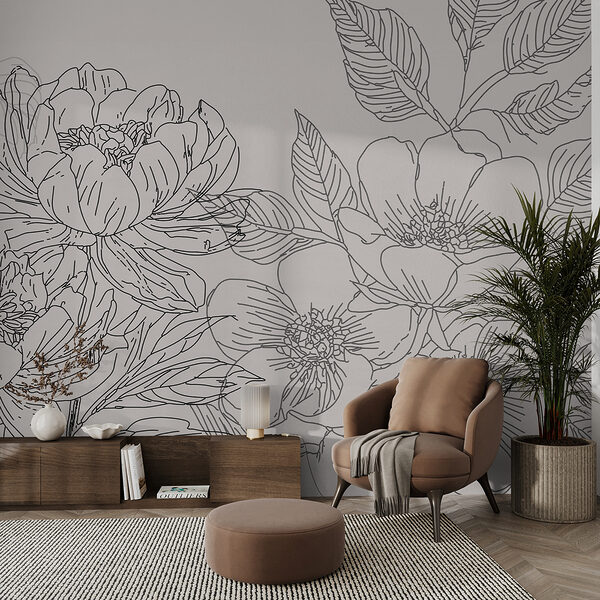 Disegno di fiori e foglie Disegno di fiori e foglie