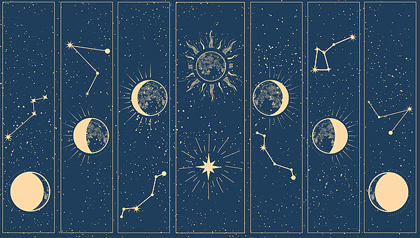 Gruppo di immagini del sole e della luna Gruppo di immagini del sole e della luna