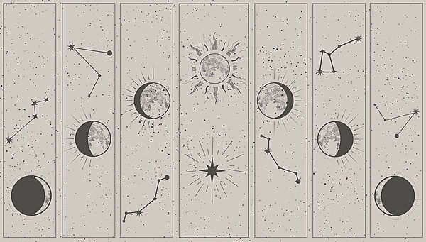 Gruppo di immagini del sole e della luna Gruppo di immagini del sole e della luna