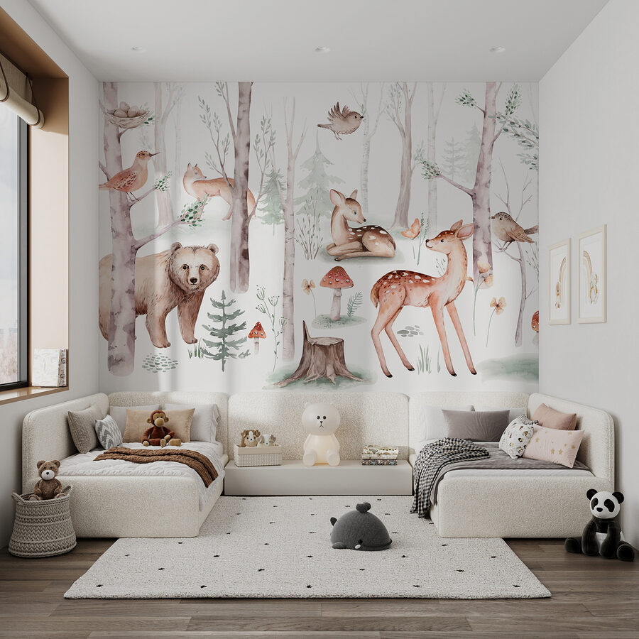 Gruppo di animali nel bosco