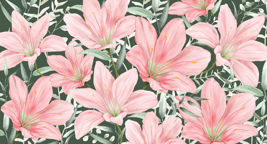 Motivo di fiori rosa