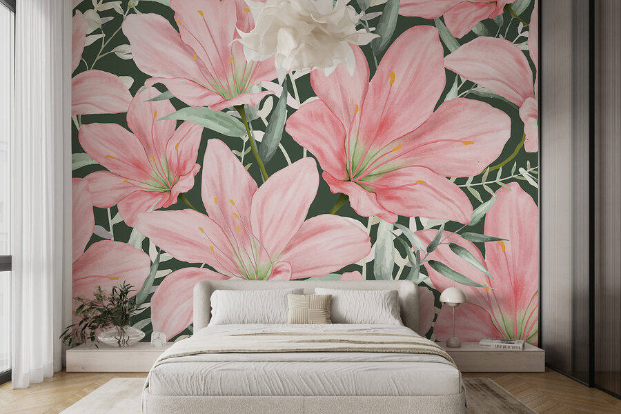 Motivo di fiori rosa