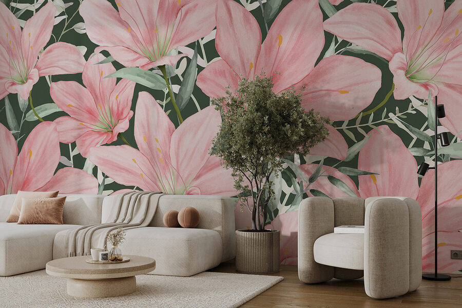 Motivo di fiori rosa