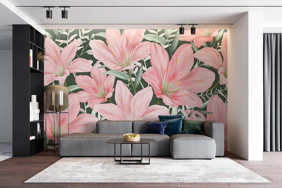 Motivo di fiori rosa