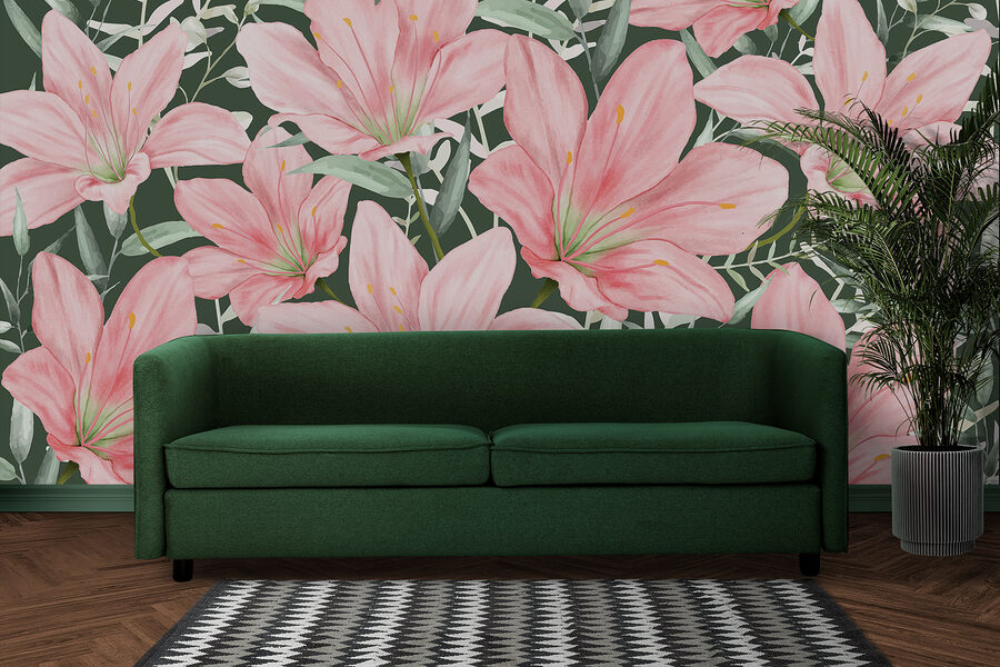 Motivo di fiori rosa